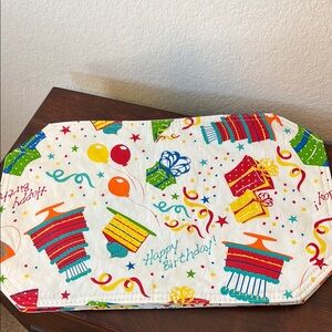 Colorful Happy Birthday Table PlaceMats - set of 4